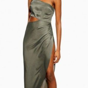We Own The Night Super Slit Satin Maxi Dress Sz8